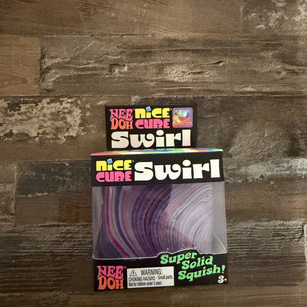New Nee Doh Cube Swirl Super Solid Squish - Purple - image 1